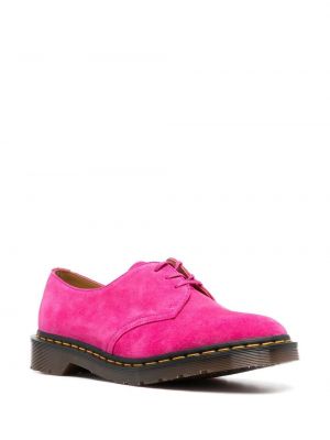 Nėriniuotos derby batai su raišteliais Dr. Martens rožinė