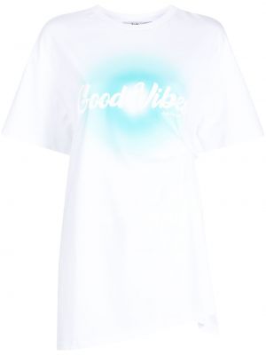 Bavlněné tričko s potiskem B+ab bílé