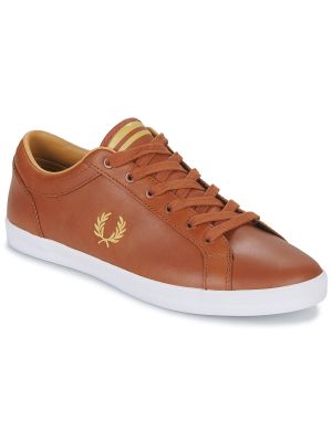 Bőr sneakers Fred Perry barna