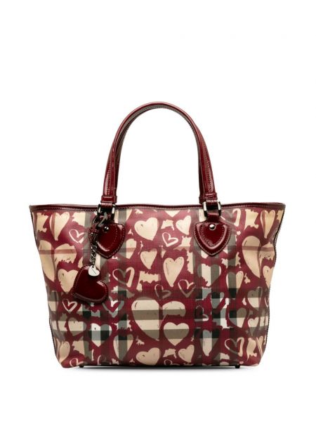 Τσάντα shopper με σχέδιο με μοτίβο καρδιά Burberry Pre-owned
