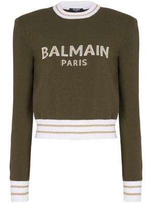 Пуловер Balmain кафяво
