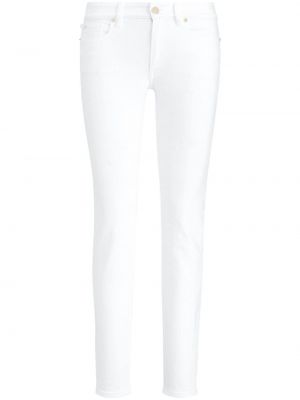 Jeansy skinny z niską talią slim fit Ralph Lauren Collection białe