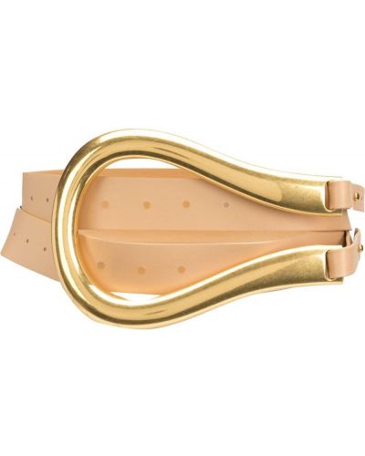 Cinturón de cuero Bottega Veneta dorado