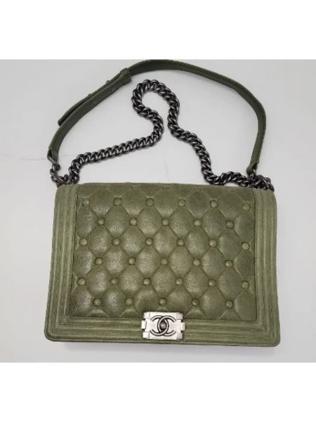 Bolsa de hombro Chanel Vintage verde