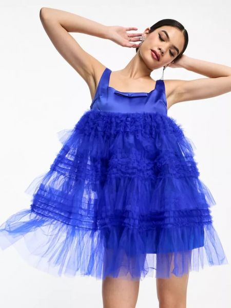 Платье мини из тюля Amy Lynn голубое