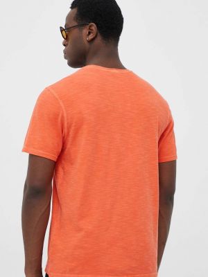 Bavlněné tričko United Colors Of Benetton oranžové