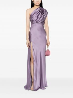 Abendkleid mit drapierungen Michelle Mason lila