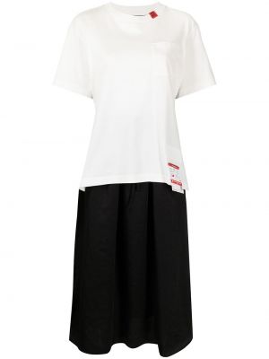 Mini robe avec manches courtes Maison Mihara Yasuhiro blanc