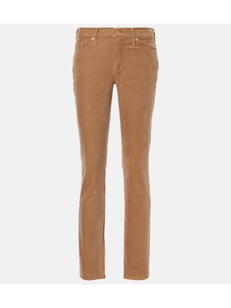 Vakosametti straight leg-farkut 7 For All Mankind beige