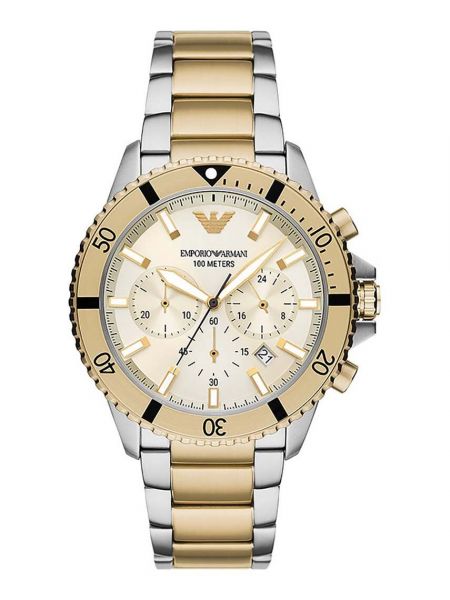 Srebrny zegarek Emporio Armani