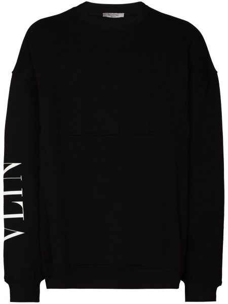 Sudadera con estampado Valentino negro