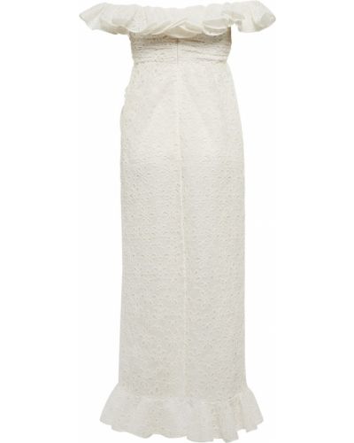 Sukienka midi bawełniana Giambattista Valli biała