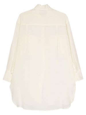 Caurspīdīgs zīda krekls Gentry Portofino balts