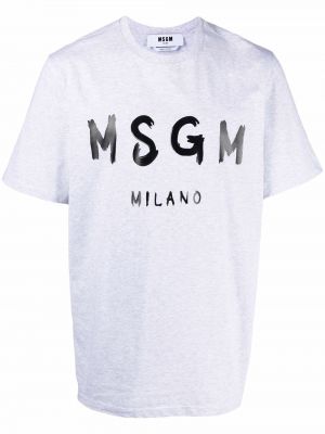 Camiseta con estampado Msgm gris