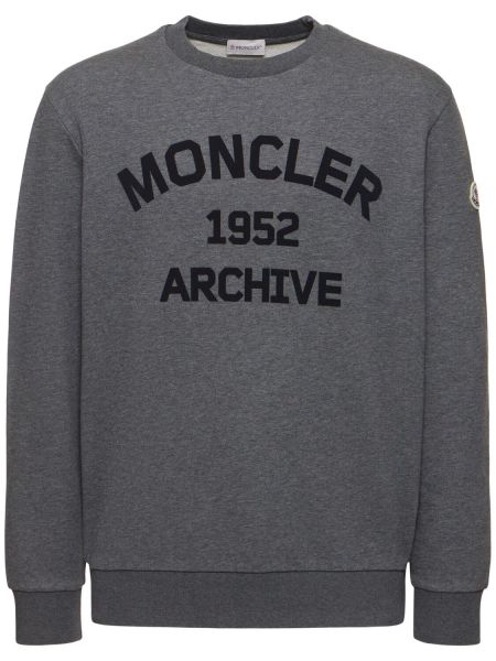 Bomull sweatshirt Moncler grå