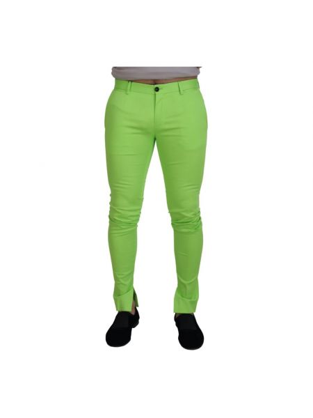 Spodnie skinny fit Dolce And Gabbana zielone