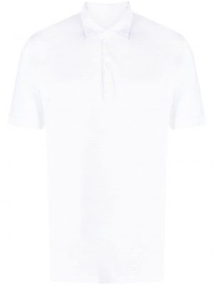 Lininis polo marškinėliai 120% Lino balta