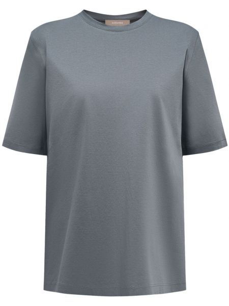 Kokvilnas t-krekls ar apaļu kakla izgriezumu 12 Storeez pelēks