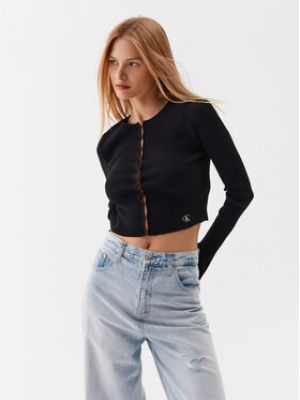Dzianinowy kardigan Calvin Klein Jeans czarny