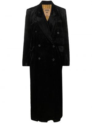 Βελούδινο παλτό Uma Wang μαύρο