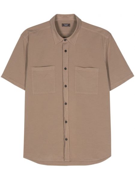 Medvilninė marškiniai Peserico ruda