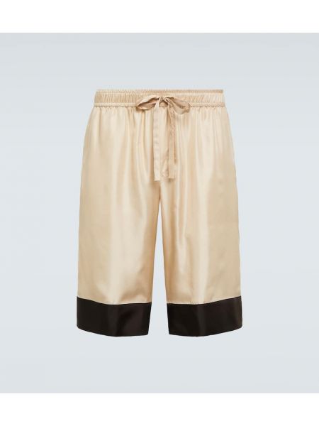 Pantalones cortos de seda Dolce&gabbana beige