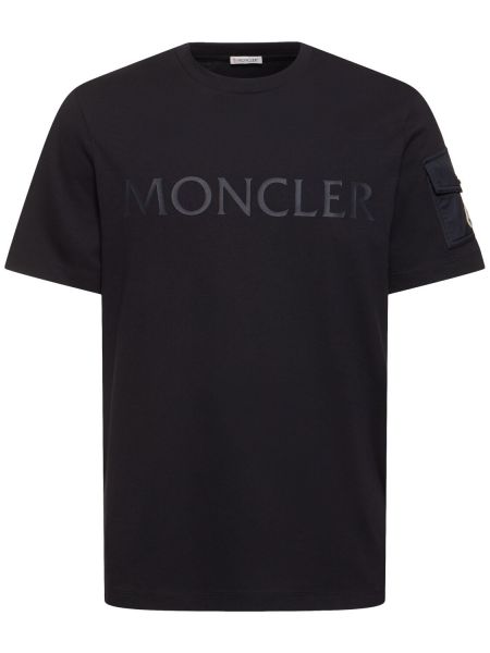 T-shirt i bomull Moncler blå