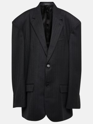 Oversize woll blazer Balenciaga schwarz