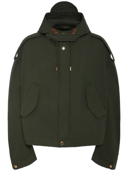 Bomuld parka Alexander Mcqueen grøn