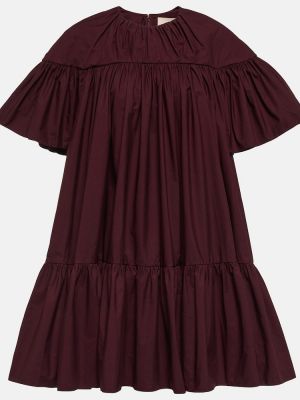 Bavlněné mini šaty Roksanda - červená