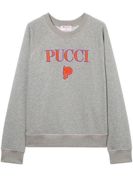 Broderet sweatshirt Pucci grå