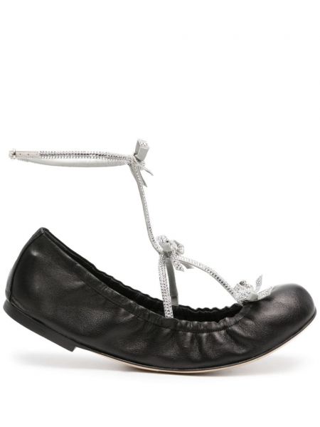 Usnjene nizki čevlji Rene Caovilla črna