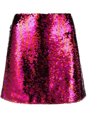 Mini sukně s flitry Chiara Ferragni růžové