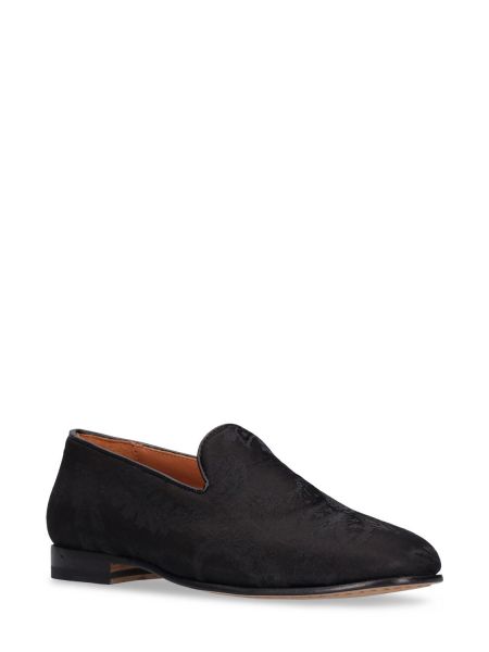 Pantofi loafer de in de mătase Etro negru