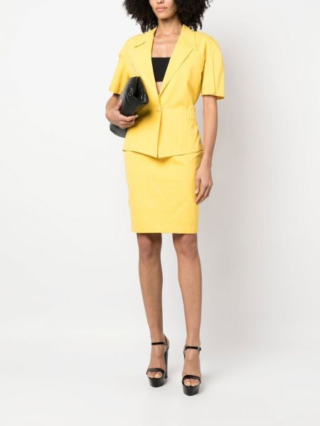 Džínová sukně Thierry Mugler Pre-owned žluté