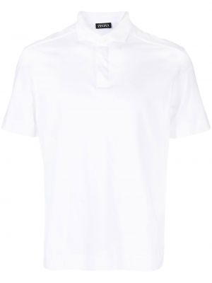 Pamučna polo majica Zegna bijela
