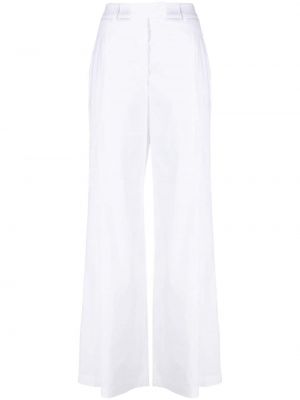 Rovné kalhoty relaxed fit Semicouture bílé