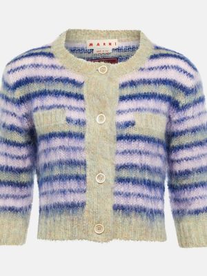 Cardigan cu dungi de mohair Marni