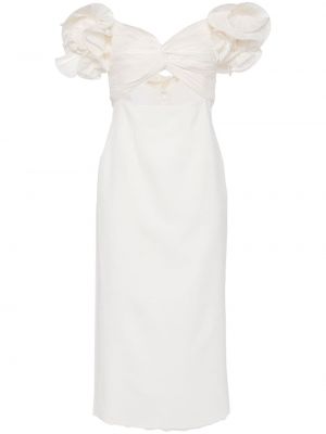 Коктейлна рокля Costarellos бяло