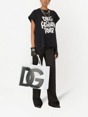 Camiseta asimétrica Dolce & Gabbana negro