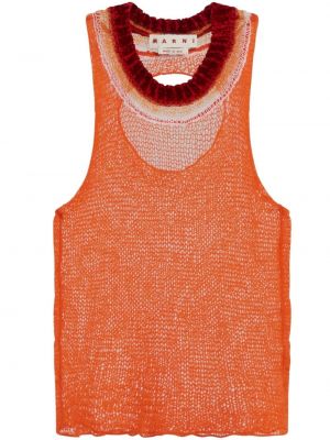 Пуловер без ръкави Marni оранжево