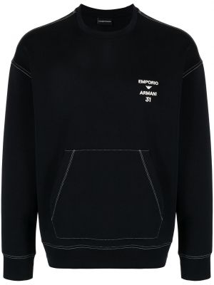 Trykt sweatshirt Emporio Armani blå