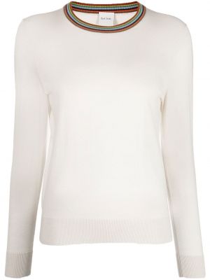 Вълнен пуловер Paul Smith бяло