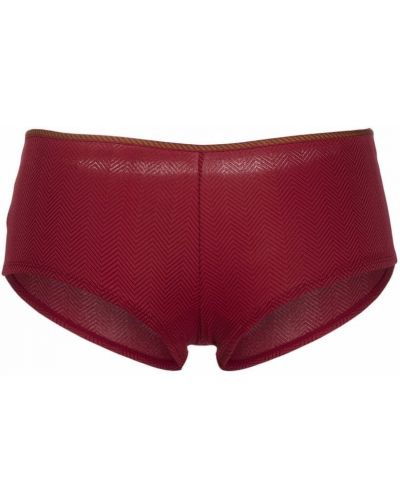 Pantalon culotte à motif chevrons Marlies Dekkers rouge