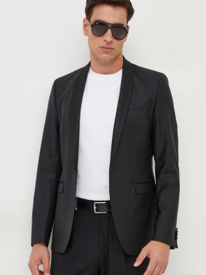 Шерстяной пиджак Karl Lagerfeld черный