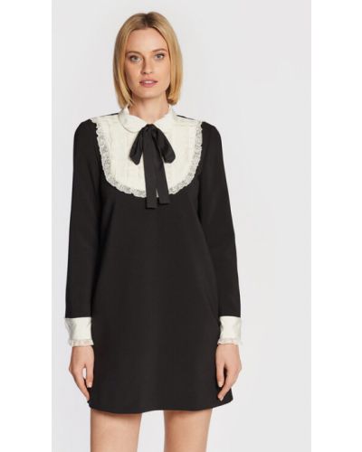 Red Valentino Hétköznapi ruha 1R3VAEW0691 Fekete Regular Fit