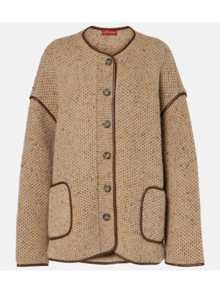 Stickad ull jacka Altuzarra beige