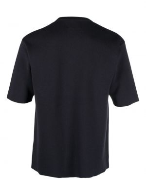 Strick t-shirt mit rundem ausschnitt Snow Peak schwarz