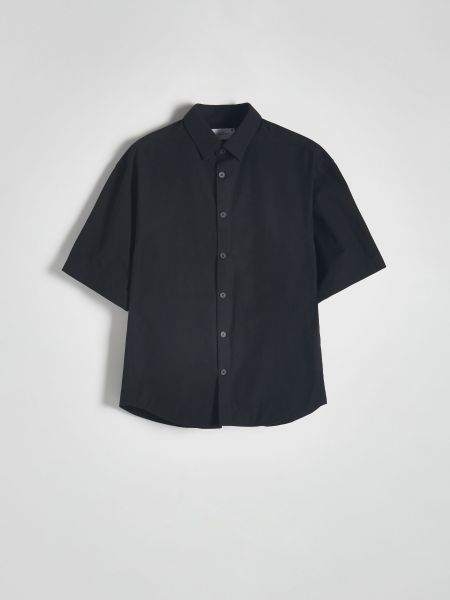 Рубашка оверсайз Reserved черная