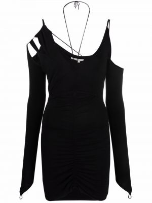 Прилепнала коктейлна рокля Manuri черно